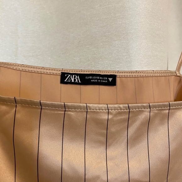 Zara Satin Effect Striped Top - Picture 8 of 8